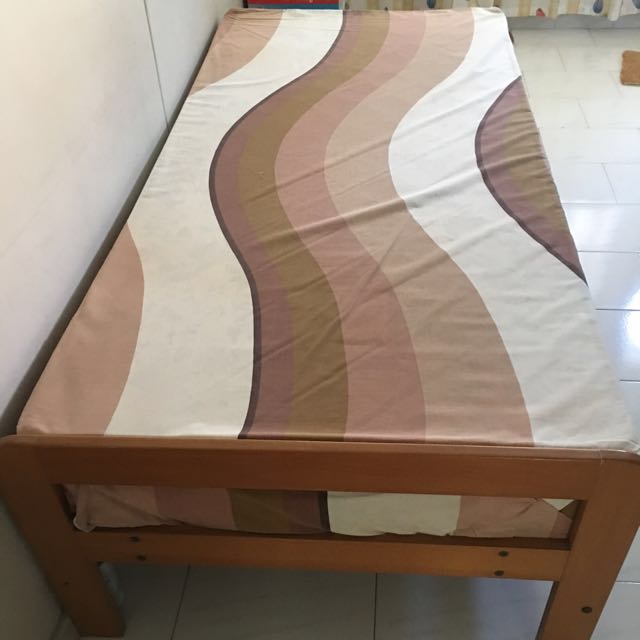Used Single Bed Frame And Mattress, Furniture & Home Living, Furniture
