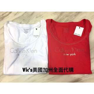 ✨過年清倉 CK 合身短T 白/紅 Calvin Klein