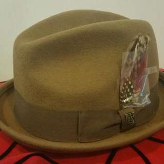 Brixton Gain Fedora Hat Tan/Bronze
