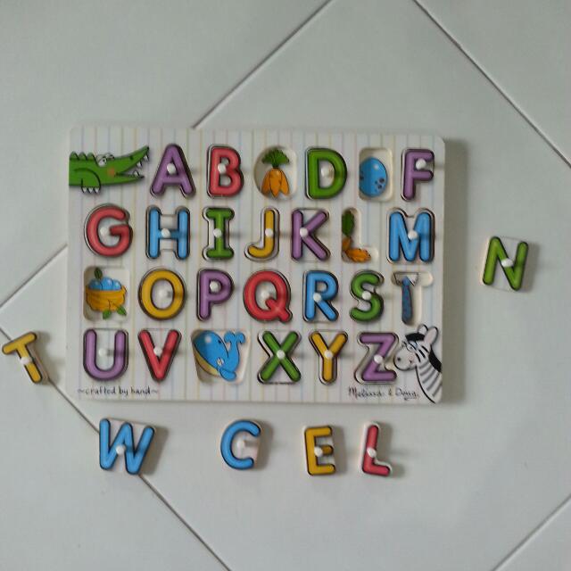 melissa and doug alphabet peg puzzle