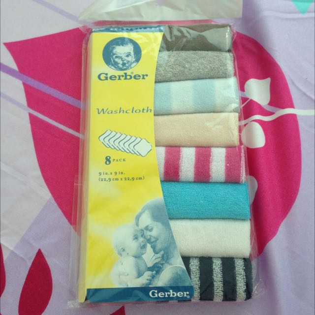 Gerber Washcloths, Babies & Kids, Nursing & Feeding, Weaning & Toddler Feeding on Carousell