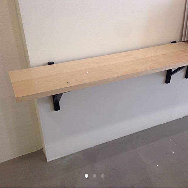 IKEA Wall Shelves With Brackets, Furniture & Home Living, Furniture