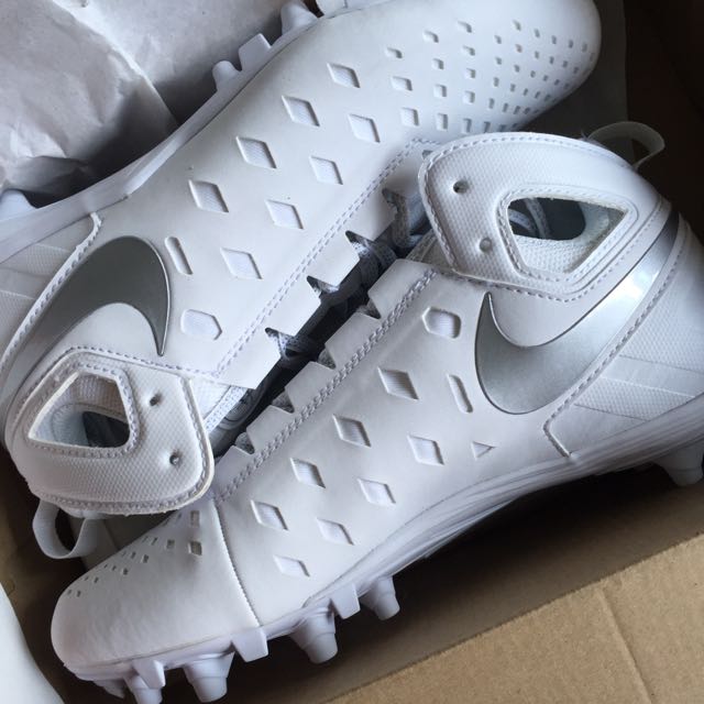 Nike huarache 5 on sale lacrosse cleats - white/silver