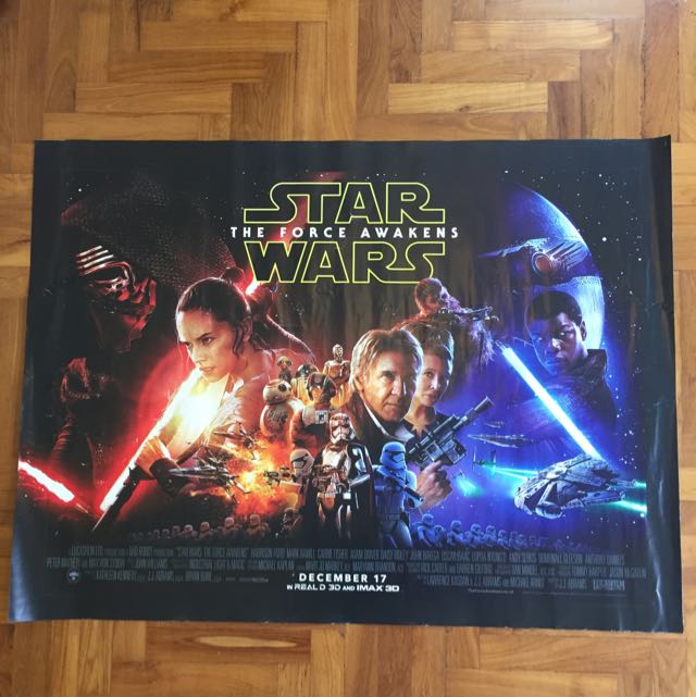 Star Wars The Force Awakens Original Cinema Poster 40 X 30 Star Wars The Force Awakens Original Cinema Poster 40 X 30 Landscape Toys Others On Carou