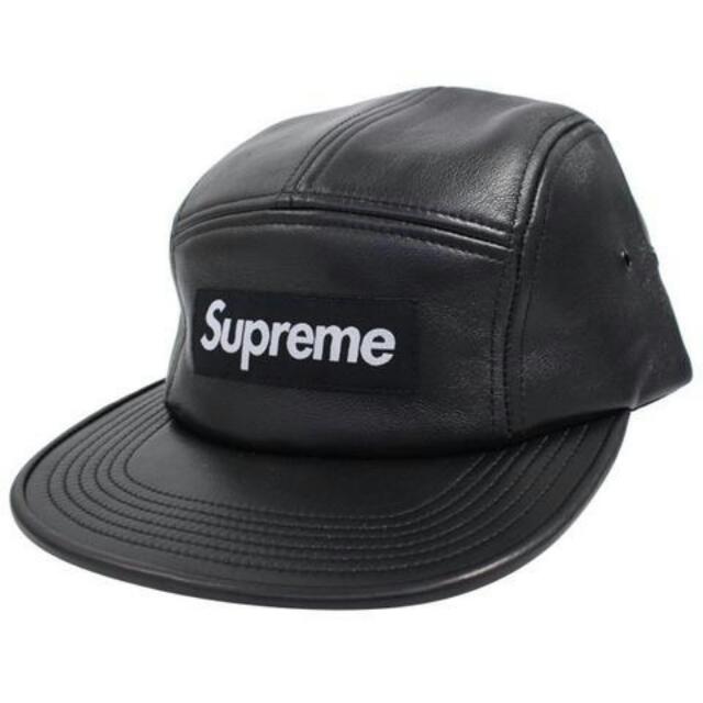 supreme leather cap