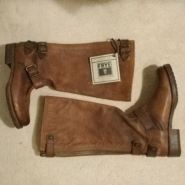 Frye back zip boots hot sale