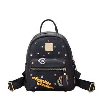 NS7743 Black - Tas Sekolah, Tas Kuliah, Tas Ransel, Tas Punggung - Tas Wanita - Tas Fashion Import