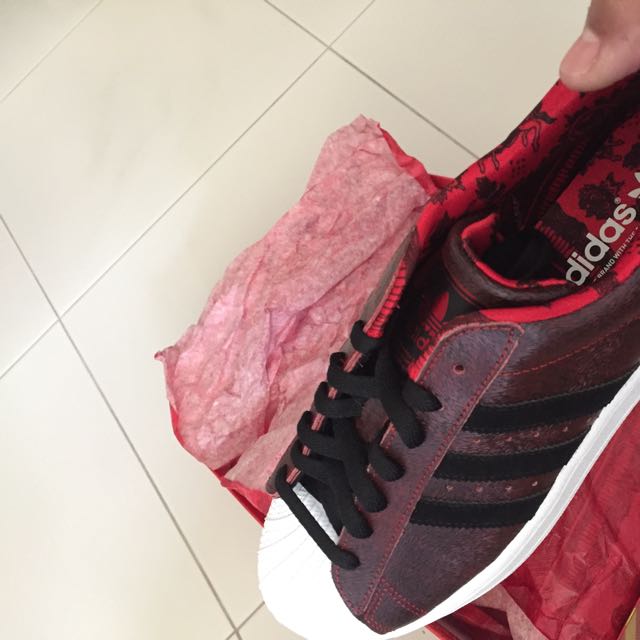 Buy Rare And Classic Adidas Superstar Red Leather Snakeskin 48 OFF