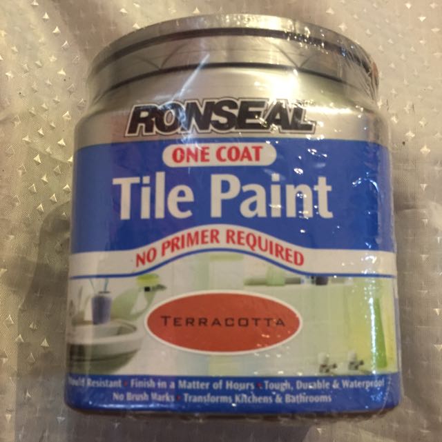RONSEAL Tile Paint terracotta color, Furniture & Home Living, Home