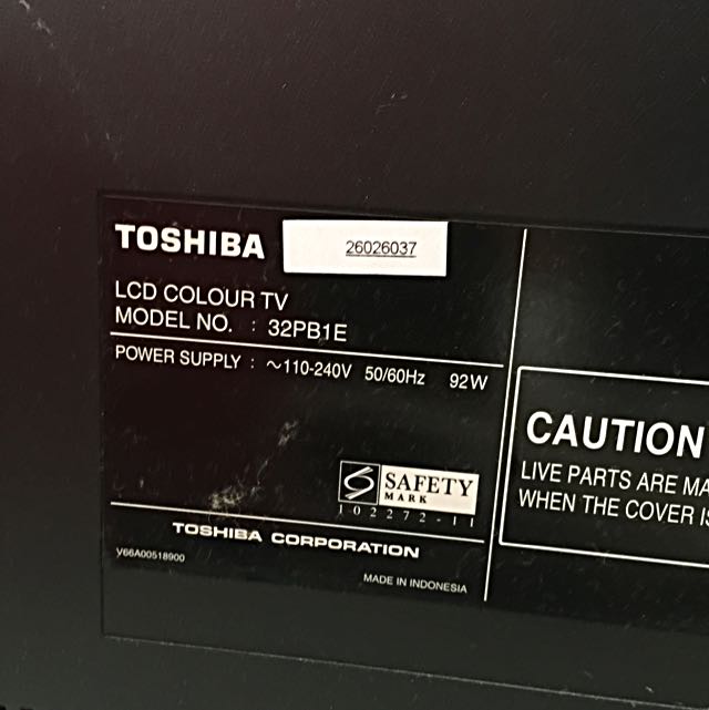 L Image De Ma Télé Se Dédouble Spoilt Toshiba 32pb1e Lcd Tv Double Image Home Appliances Tvs Entertainment Systems On Carousell
