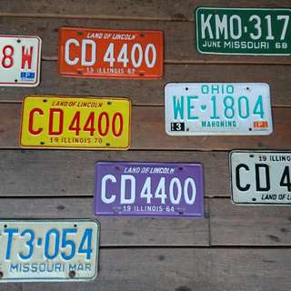 Vintage Americana。復古事 美國進口 各式老車牌 每面400 多買多折扣