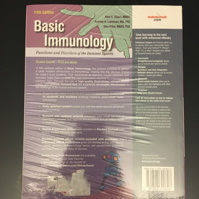 Abbas Basic Immunology, Hobbies & Toys, Books & Magazines, Textbooks on ...