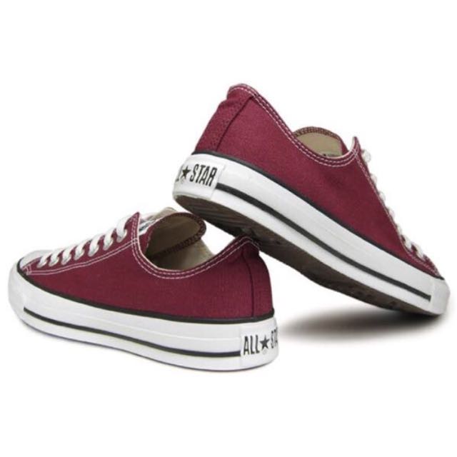 Authentic Maroon Converse Women s Fashion Footwear Sneakers on
