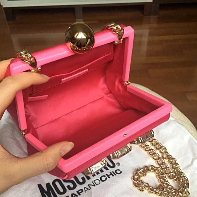 BNIB Moschino Cheap Chic Pink Bejewelled Bag