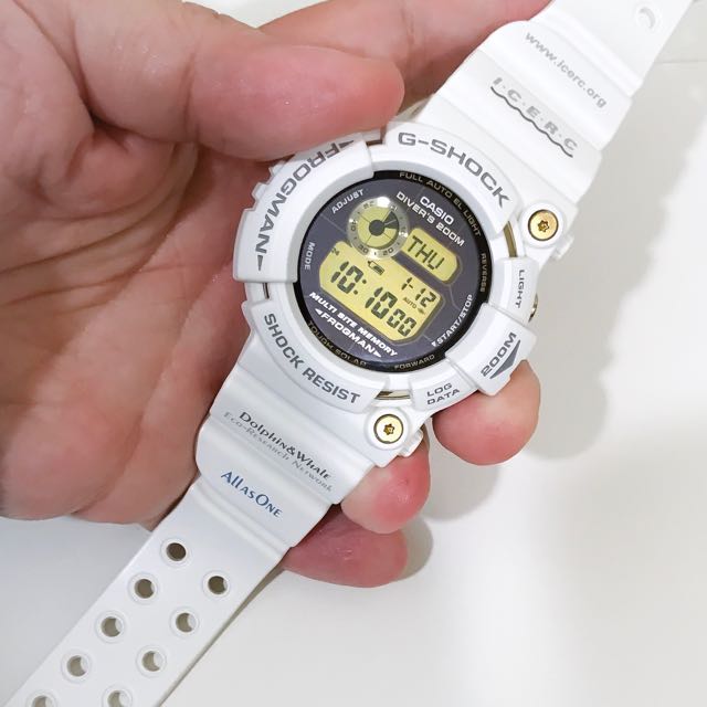 G shock white cheap and gold first copy