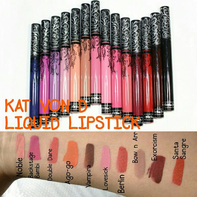 Kat Von D Matte Lipstick Health Beauty Makeup On Carousell