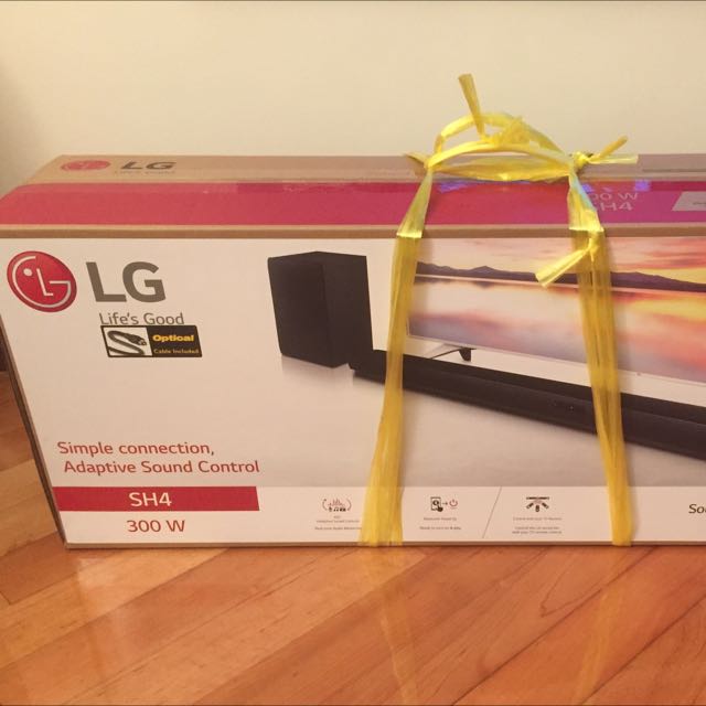 LG SH4 sound bar with wireless subwoofer, 音響器材, Soundbar、揚聲器、藍牙喇叭、耳擴