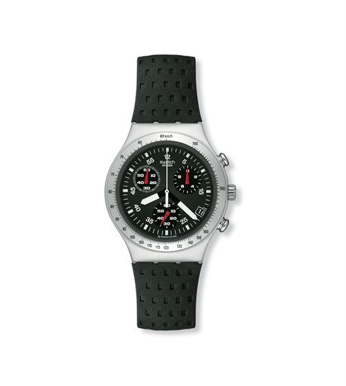 SWATCH Watch MEN S YCS4024 QUARTZ ALUMINUM BLACK DIAL CHRONOGRAPH WATCH