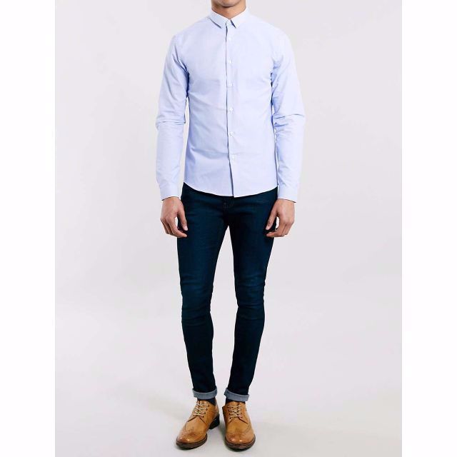 Topman muscle fit dress hot sale shirt