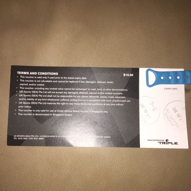 Under Armour 10 Voucher, Tickets & Vouchers, Vouchers on Carousell