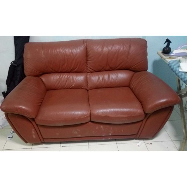 Used Leather sofa, Furniture & Home Living, Furniture, Sofas on Carousell