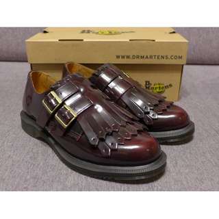 【現貨】新品 Dr. Martens Ellaria Arcadia Monk 馬汀 雙扣環 流蘇孟克鞋 酒紅 AW16