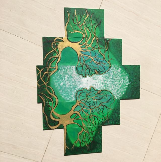 Abstract Art Of Tree Set Of 5 Piece Design Craft Art Prints