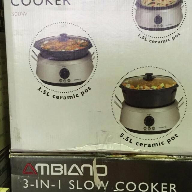 Ambiano Aldi 3in1 slow cooker, TV & Home Appliances, Kitchen