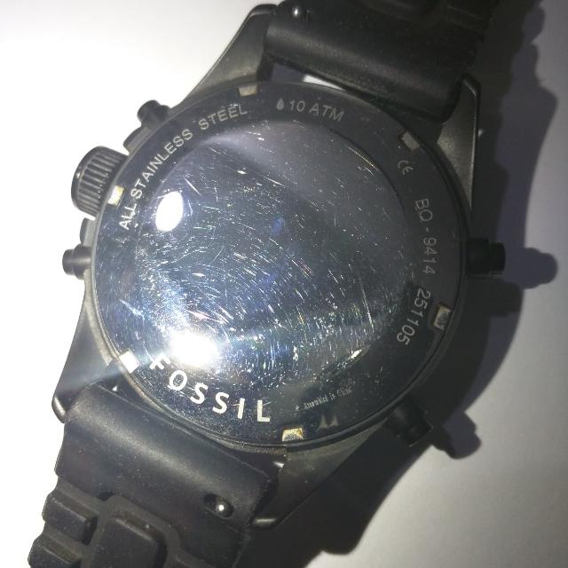 Fossil Men BQ9414 Decker Analog Digital Black Dial Silicon Watch