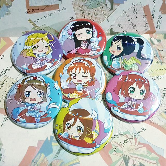 Love Live Sunshine Badges Mermaid Ver Hobbies Toys Memorabilia Collectibles Fan Merchandise On Carousell