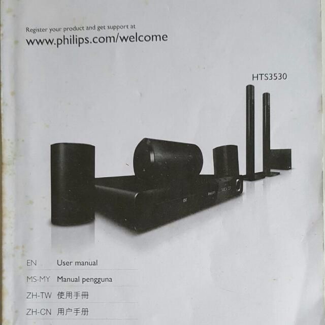 Philips HTS3530 5.1 Home Theatre System HDMI 1080P, TV & Home