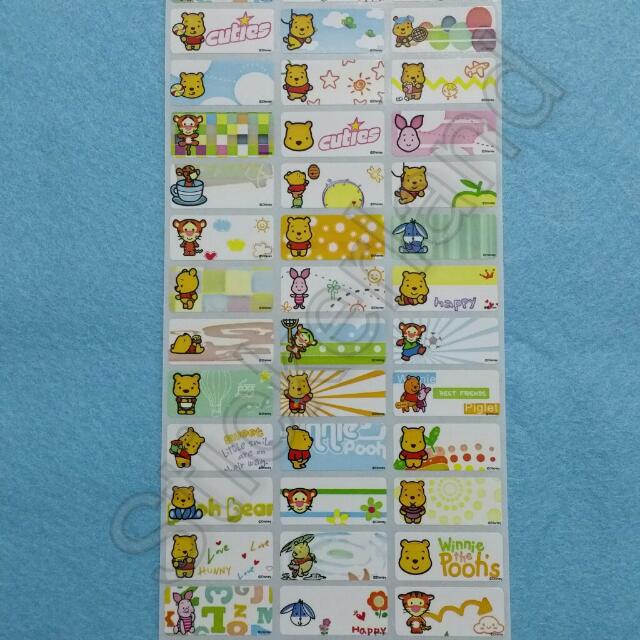 cartoon name stickers singapore