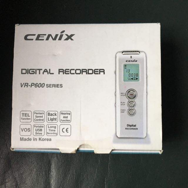 Cenix Digital Recorder, VRP600 Series, Audio, Voice Recorders on Carousell