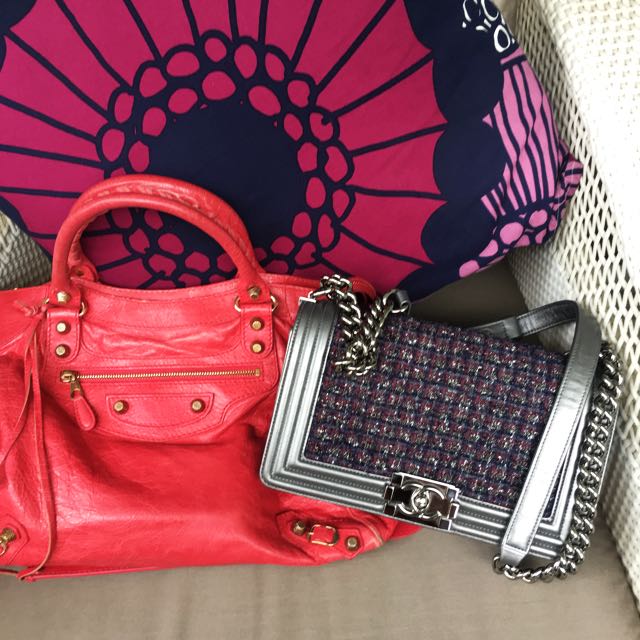 CNY bundle Auth Chanel BOY Bag Balenciaga Velo Rosegold