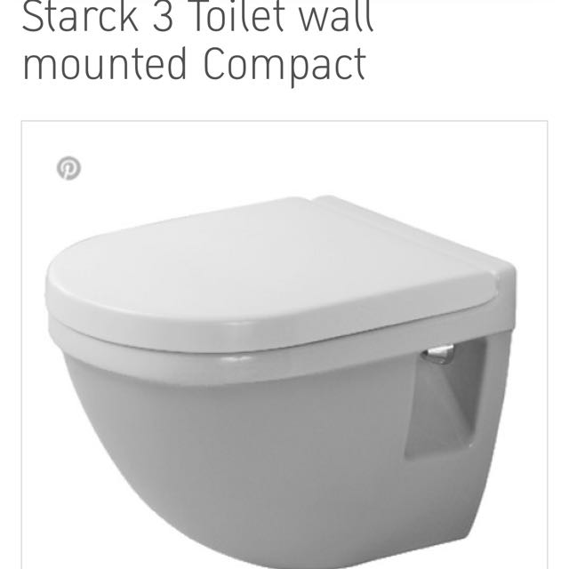 Duravit Starck 3 Compact Wall Hung Wc Art 220209 Tv Home Appliances Kitchen Other On Carou - Duravit Starck 3 Wall Mounted Wc
