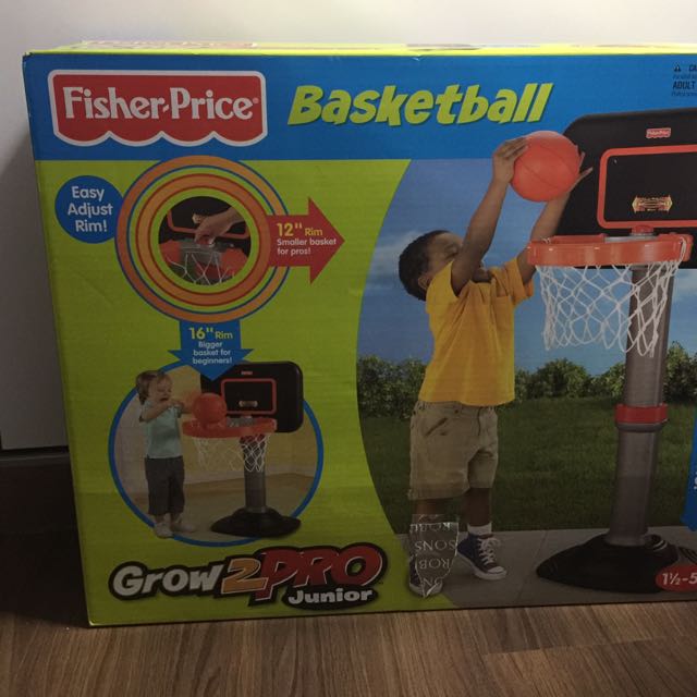 Fisher Price Grow 2 Pro Basketball Junior Set Babies Kids Toys
