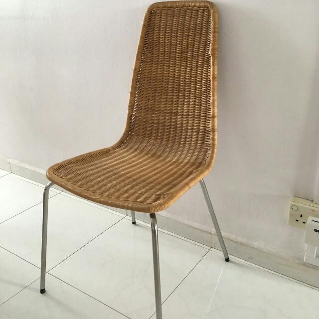 IKEA Wicker Chair, Furniture & Home Living, Furniture, Chairs on Carousell