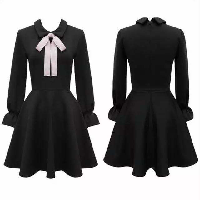 Black dress with ribbon Clearance