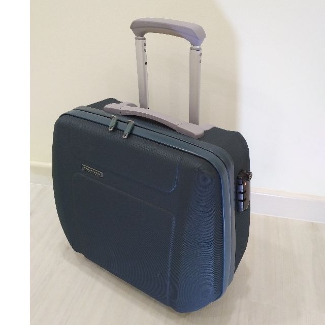 PIQUADRO Wheeled luggage, Emerald Green, CarryOn, Unisex, Used, Men's