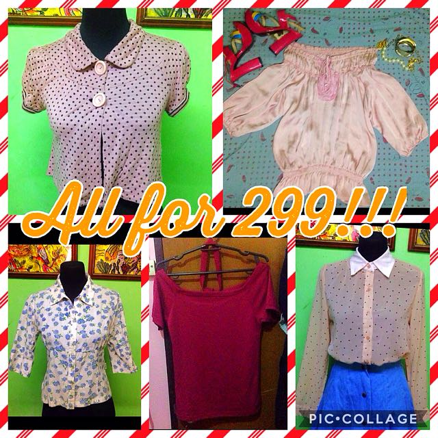 SALE SALE!!!! Blouses (Category: Blouses) located in Pasig City. Submitted by prelovedstuffz22 (Listing ID 85041381, Image 1). Description: .