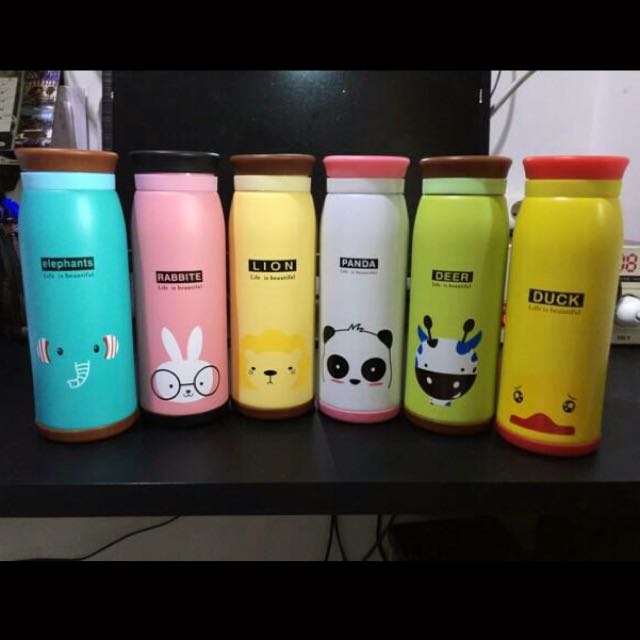 Termos Karakter Animal Gajah Bebek Deer Panda Kelinci Pamda Kitchen Appliances Di Carousell