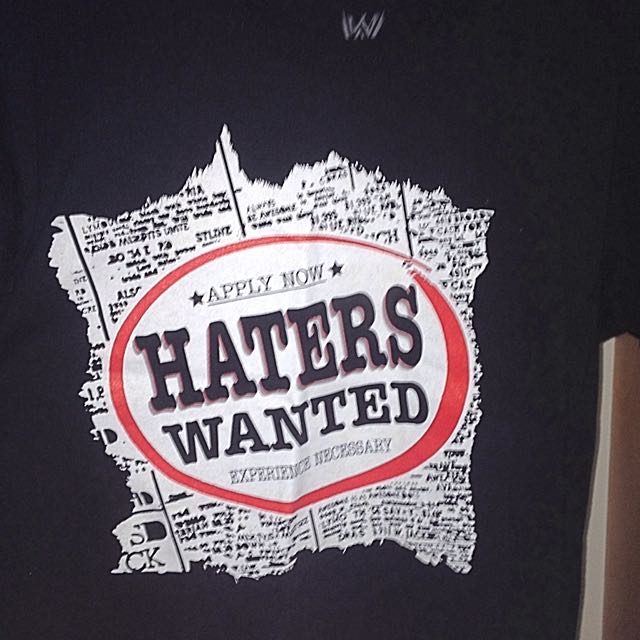 WWE Authentic The Miz Haters Wanted Tshirt, Men's Fashion, Tops & Sets