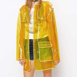 ASOS Yellow Transparent Raincoat