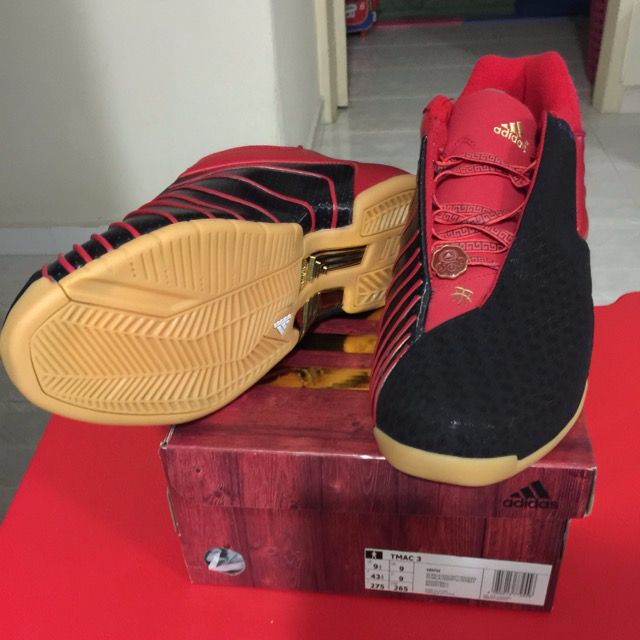 Adidas TMAC 3 Basketball Shoe Size 9.5 US (New) Year of the goat limited  edition, Sports Equipment, Sports u0026 Games, Racket u0026 Ball Sports on Carousell