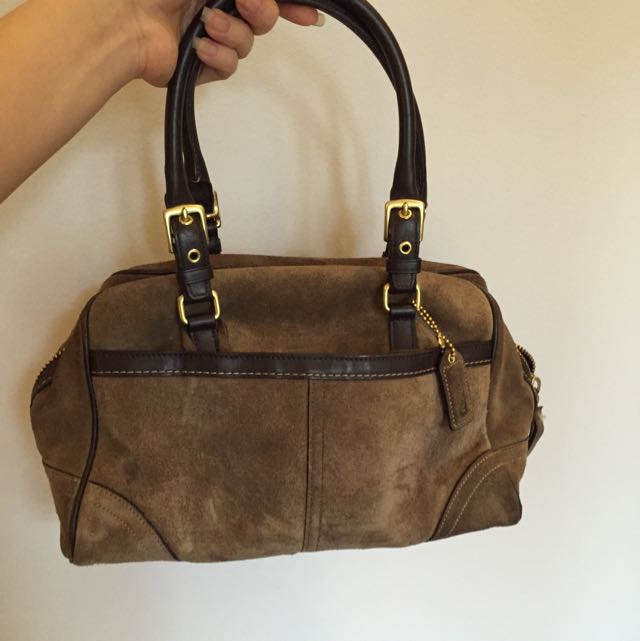 Coach Suede Handbag Women S Fashion Bags Wallets On Carou