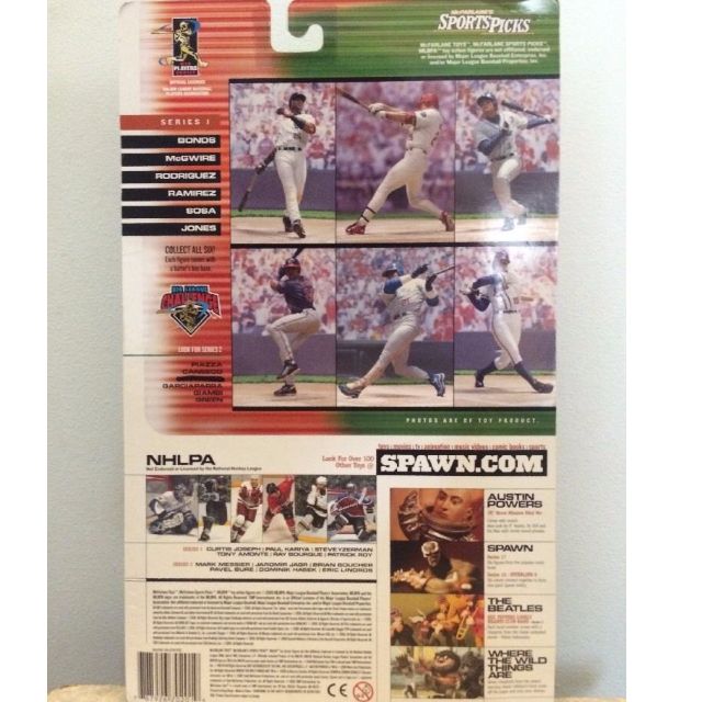 Mcfarlane Mark McGwire (Category: Toy Figures) located in Singapore. Submitted by jay_jac (Listing ID 85291313, Image 2). Description: Please read my profile first. Brand New on sealed card. Been kept in storage awhile, thus plastic has yellowing. Cardboard is still in great condition. Officially licensed by the major league baseball players association Tags: Big league Big leaguer baseball base ball batting big mac Chicago Cubs Oakland Athletics