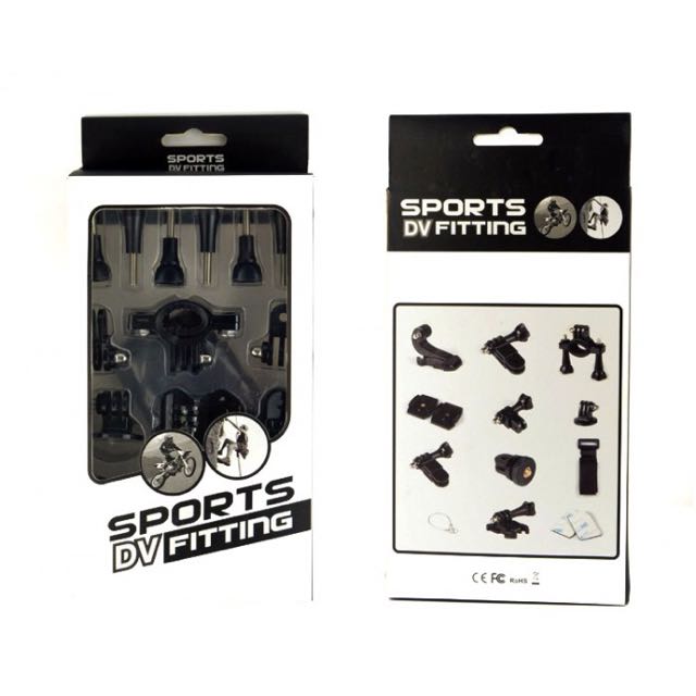 SPORT DV FITTING SET FOR ALL ACTION CAM, Photography, Video Cameras on