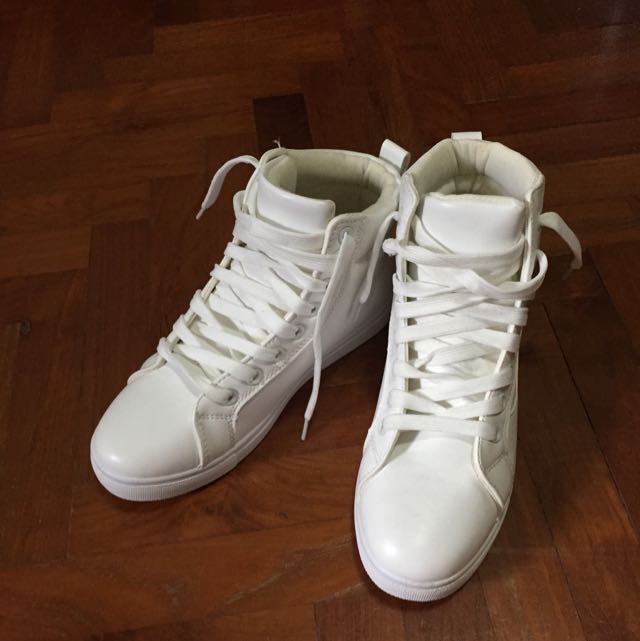 white high top shoes