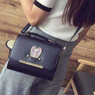 NS7748 Black, Pink - Tas Kantor, Tas Pesta - Hand Bag, Tas Selempang - Tas Wanita Murah - Tas Import