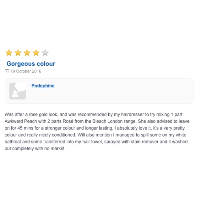 Bleach London Rose Super Cool Color 150ML Semi Permanent Hair Color, Beauty & Personal Care